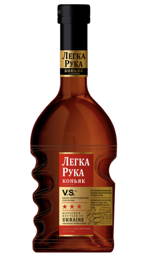 Коньяк ТМ Легка Рука 3 зір 0,5л 40% ОКЗ